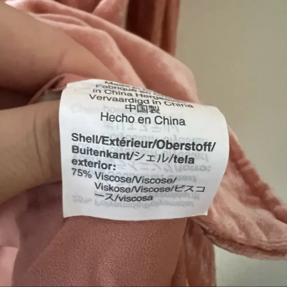 J. Crew Velvet Wrap Dress in Seashell Pink